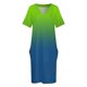 thumbnail image 3 of Vestido holgado de verano para mujer ropa de color verde vivo a azul clásico con bolsillos, 3 of 6