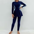thumbnail image 2 of PBFRDSJ Modest Swimsuits for Women Long Sleeve Swimdress with Long Pants 2 Piece Full Cover UPF 50+ Rash Guard Summer Beachwear Wetsuit, 2 of 7