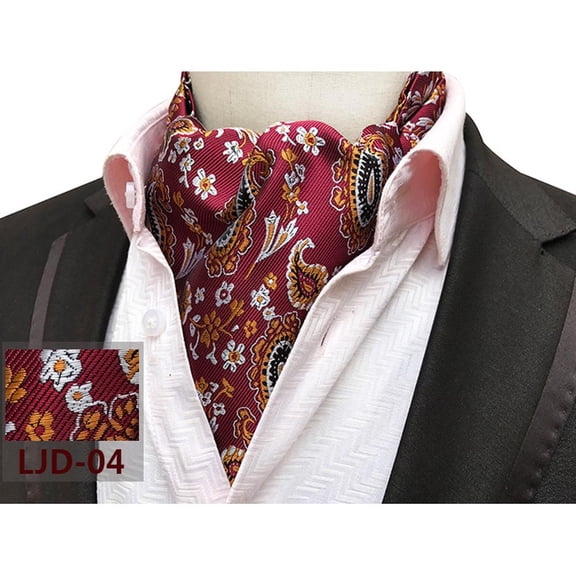 Men Floral Polka Dots Paisley Scarves Cravat Ascot Wedding Neckties Fashion