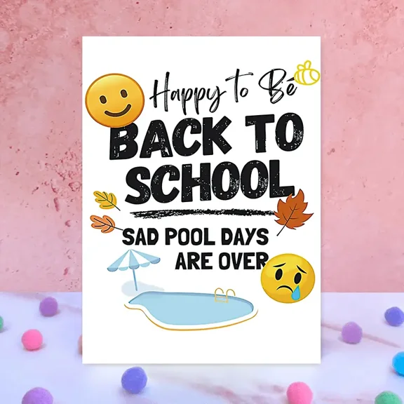 Back to School Greeting Card – Fun and Cheerful Design – Perfect for Kids, Students, or Teachers – Celebrate School Season with Smiles