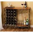 thumbnail image 1 of Evergreen Enterprises Wooden Wine Bar with Metal Holders, 1 of 1