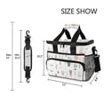 thumbnail image 3 of FORMRS Insulated Cooler Bag 24 Cans Capacity Soft Leakproof Lunch Box with Side Pockets, Green Garden Pattern, 3 of 7
