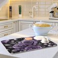 thumbnail image 6 of Yayeee Dish Drying Mat for Kitchen Counter 16"x18" Microfiber Absorbent Pad, Purple Roses, 6 of 7