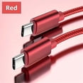 thumbnail image 4 of USB C to USB C Cable Nylon Braided 60W 3FT USB Type C Fast Charging Cable for iPhone 16/16 Plus/16 Pro Max/15/15 Plus/15 Pro Max, MacBook Pro, iPad Pro Air, Samsung S24/S24 Ultra/S23 Red, 4 of 5