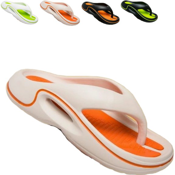 Clossjun Mens Comfortable Summer Flip Flops With Thick Soles Non-Slip Lightweight Fashion Casual Sandals Arch Support Shower Shoes 39