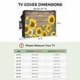 thumbnail image 3 of Outdoor TV Cover 30 to 32 Inches, Farmhouse Sunflower Country Floral Vintage Brown Wood Grain Waterproof TV Cover with Remote Control Pocket, Flat Screen TV Cover Protector for Outside TV, 3 of 6
