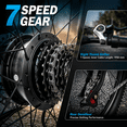 thumbnail image 3 of 26" Electric Bike for Adults, 500W Motor, 36V Removable Battery, 25MPH & 35 Miles Range, UL2849 Certified, Dual Suspension Commuter Ebike, 3 of 10