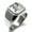 Silver, variant on Stainless Steel Letter P Initial Royal Monogram Engraved Engraved Square Flat Top Biker Style Polished Signet Ring