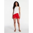 thumbnail image 3 of Time and Tru Women's Mid Rise Roll Cuff Denim Shorts, 4" Inseam, Sizes 0-20, 3 of 6