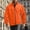 Orange, variant on OGLCCG Men's Fleece Jacket Zip Up Long Sleeve High Collar Polar Fleece Jacket with Pokets Solid Color Fall Winter Warm Outwear