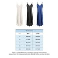 thumbnail image 4 of Spencer Women Sexy Silk Lingerie Satin Nightgown V Neck Sleepwear Sleep Dress with Adjustable Straps, Sleeveless Pajama Long Dress (Black,2XL), 4 of 9