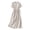 Beige women round neck flowy dress a1, variant on Uscallm Women's Round Neck Short Sleeve Tie Flowy Dress A Line Midi Casual Vacation Dresses, Navy 2XL