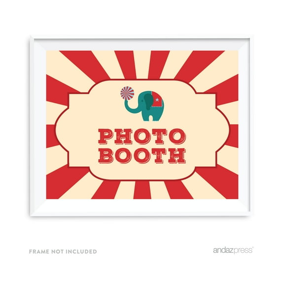 Photo Booth Carnival Circus Birthday Party Signs