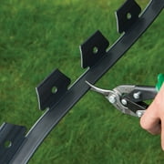 EasyFlex No-Dig Landscape Edging Kit, 100-ft x 1.5-in. High, Includes Anchoring Spikes, Black Recycled PlasticPlastic