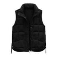 thumbnail image 5 of Gaexia Vest for Women Long,Elegant Quilted Sleeveless Outerwear Vest With Notched Collar and Front Pockets for Women Winter Casual Fashion, 5 of 5