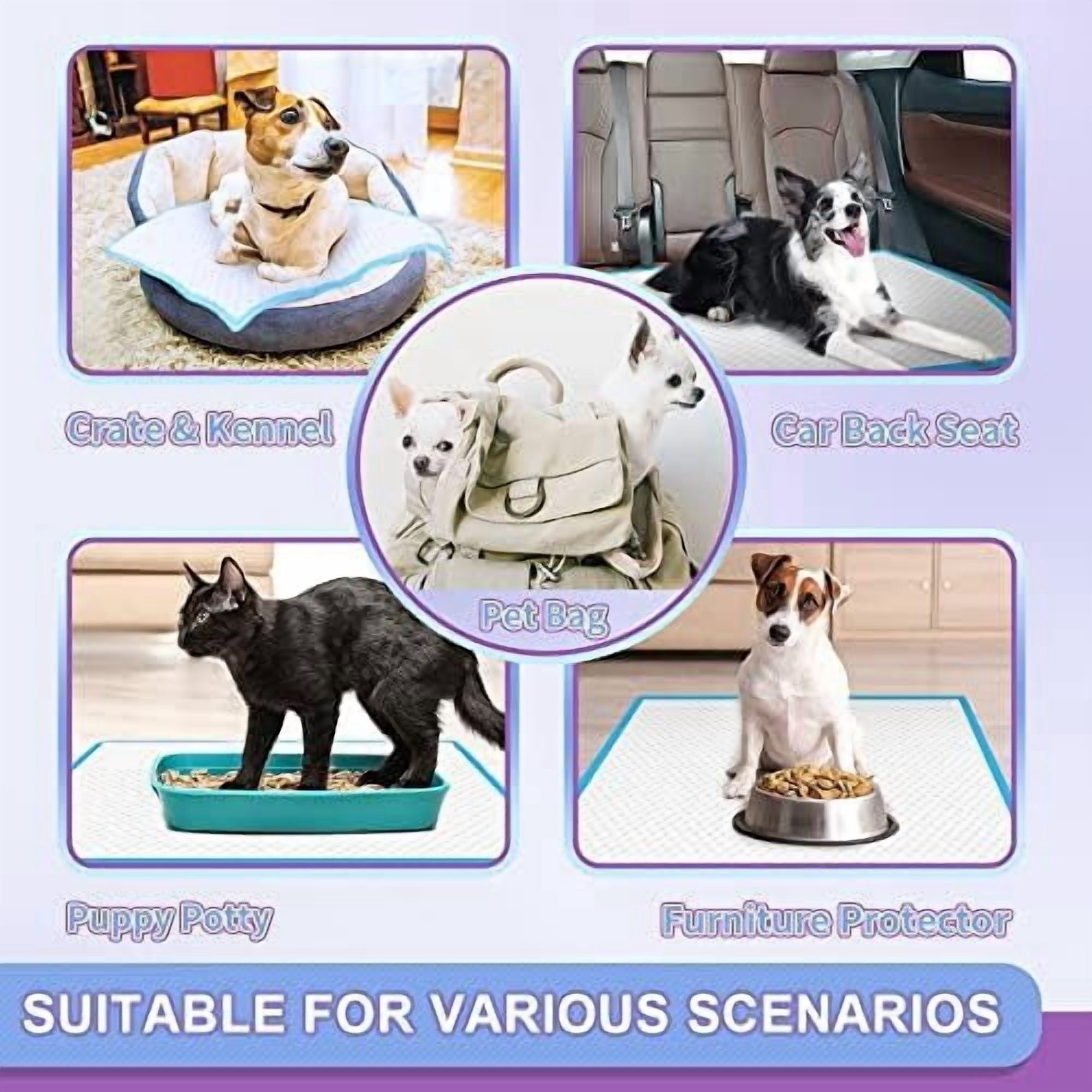 Puppy Pee Pads 22"x23"-80Count | Dog Pee Training Pads Super Absorbent & Leak-Proof | Disposable Pet Piddle and Potty Pads for Puppies | Dogs | Doggie| Cats | Rabbits