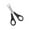 Black-BK, variant on Graduated Ruler Scissors, Office and Practice Scissors, 3CR13 Stainless Steel Blades, 6 Colors, Round Tip Safety Design, with Storage Bag