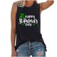 thumbnail image 1 of Día de San Patricio Moda Mujer Casual Sin mangas Impreso Sudaderas Camiseta Tops Chaleco Pompotops lopia990853, 1 of 5