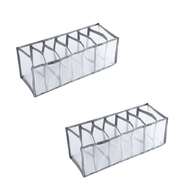 Caja de almacenamiento de calcetines de ropa interior de malla, separadores de ropa de armario plegables compartimentos de tocador de nailon organizadores cajas de almacenamiento para ropa interior Wmkox8yii HFSH730