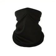 Adult Unisex Neck Scarf, Shield, Gaiter, Balaclava, Elastic Face Mask - Black