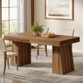thumbnail image 1 of Table à Manger Rectangulaire de 5 Pouces pour 4-6, Table de Cuisine en Bois, Table à Manger Style Ferme, 1 of 5