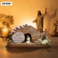 thumbnail image 6 of DefiDgd He Is Risen Jesus Empty Tomb Wooden Figurines Table Ornament,Christian Scene and Cross for Home Office Shelf Tabletop Religious Christian Gifts Decoration(G), 6 of 8