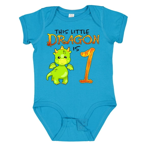 Inktastic Dragon 1st Birthday Turning One Boys or Girls Baby Bodysuit