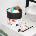 thumbnail image 6 of PhooArto Large Barrel Drawstring Makeup Bag, Butterflies Flowers Pattern Travel Cosmetic Bag Portable Make Up Organizer Bag, 6 of 6