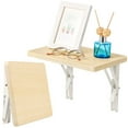 thumbnail image 1 of Tablette Pliante avec Support, Tablette Pliable Robuste, Table Pliante Murale en Bois, Tablette Flottante Gain de Place pour Buanderie Cuisine Salle d'Étude, 1 of 8
