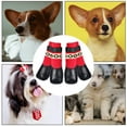 thumbnail image 3 of Avaner Anti-Slip Dog Socks Boots, Waterproof Dog Shoes for Winter Outdoor Hold/Cold Pavement, Snow Rain Days, Non Slip Paw Protectors Booties for Hardwood Floors Puppy Senior Dog Red XL, 3 of 6