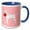 Blue/White, variant on 3drose, Dalmatian Xoxo Valentine Dog, 11oz Magic Transforming Mug