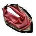 thumbnail image 2 of Womens Girls 100 Small Square Pure Silk Scarf 21" x 21" Breathable Lightweight Neckerchief Office, 2 of 3