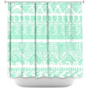 Shower Curtains - DiaNoche Designs - Boho Mint Aztec