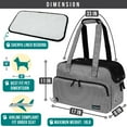 thumbnail image 2 of PetAmi Small Dog Purse Carrier, Soft-Sided Pet Carrier Bag Pockets, Portable Medium Dog Puppy Large Cat Travel Handbag Tote, Airline Approved Breathable Mesh, Poop Dispenser, Sherpa Bed, Chevron Teal, 2 of 7