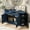 Navy Blue, variant on 55" Curved Buffet Cabinet with Storage, Modern Accent Sideboard with 2 Drawers and Side Door, Wood Coffee Bar Console Table for Dining Room, Natural