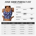 thumbnail image 5 of Pofeuu star Skull flower crystal Print Sports Bra for Women Sexy Vest Yoga Running Gym Fitness Crop Bras Tops-, 5 of 8