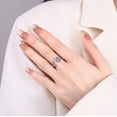 thumbnail image 6 of Women's Ring with Spinning Star and Moon White Gold Geometric Ring Adjustable Copper Band Electroplated Jewelry Gift for Her Yellow Gold Available, 6 of 6