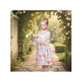 thumbnail image 4 of Sunny Fashion Girls Dress Colorful Tropical Floral Print Long Sleeve Lace Bodice Bow Spring Party 5 Years, 4 of 7