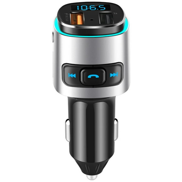 tumgatte Car Bluetooth 5.0 Wireless Handsfree Car FM Transmitter Receiver Radio MP3 Adapter Player Up to 45% off