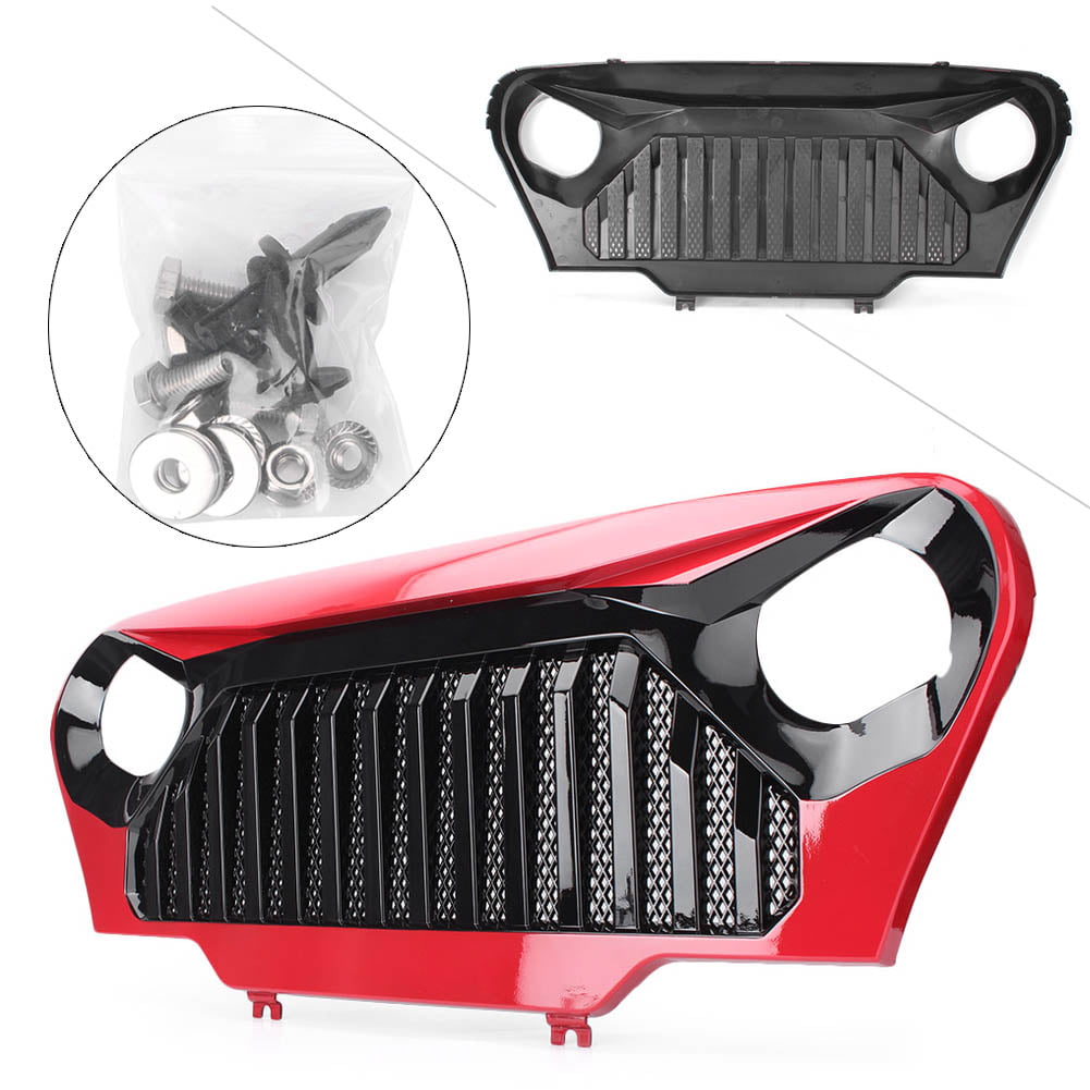 Front Gladiator Grill Grille W/Mesh for 1997-2006 Jeep Wrangler TJ Red New