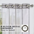 thumbnail image 6 of 2PC Voile Window Sheer Curtains Grommet Panels Bedroom & Living Room 54" X 84", 6 of 6