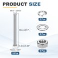 thumbnail image 2 of M8 x 95mm 304 Stainless Steel Hex Head Screws Bolts, Nuts, Flat & Lock Washers Assortment Kit, 5 Sets, 2 of 6