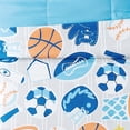 thumbnail image 2 of My World All Star Grey and Blue Polyester 4-Piece Full Comforter Set, sports themed, for Kids, OEKO-TEX Certified, 2 of 6