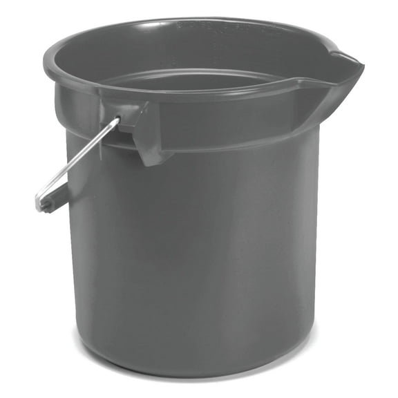 Rubbermaid Commercial Products BRUTE 10-Quart Round Bucket, Gray