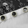thumbnail image 4 of Manfei Hippie Sugar Skull Blackout Curtains Set of 2 (52x84 Each), Bohemian Damask Floral Window Curtains, Halloween Themed Curtains and Drapes, Luxury Bedroom Decor, 4 of 6