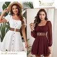 thumbnail image 4 of JASGOOD Wide Elastic Waist Belts for Women Braided Stretch Belt for Dresses, Cinch Trimmer Belt, 4 of 9