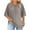 Gray, variant on Plus Size Blouses for Women Pleated Crewneck Half Sleeve Tee Swing Flowy Shirt Family Gathering Clothings