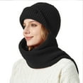 thumbnail image 2 of Fgnfyis Winter Knitted Hat and Scarf Set for Men Women Outdoor Thermal Warm Accessories Black M, 2 of 4