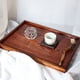 thumbnail image 2 of GOOHOCHY Escritorio rectangular de madera, cama, soporte para computadora portátil, mesa sencilla, bandeja para servir desayuno, 2 of 8