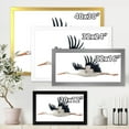 thumbnail image 4 of Designart 'White Stork Ciconia Flying Bird ' Traditional Framed Art Print, 4 of 4